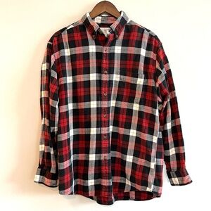 J Crew Oarsman Vintage Red BlackPlaid Flannel Button Down Shirt Men’s M